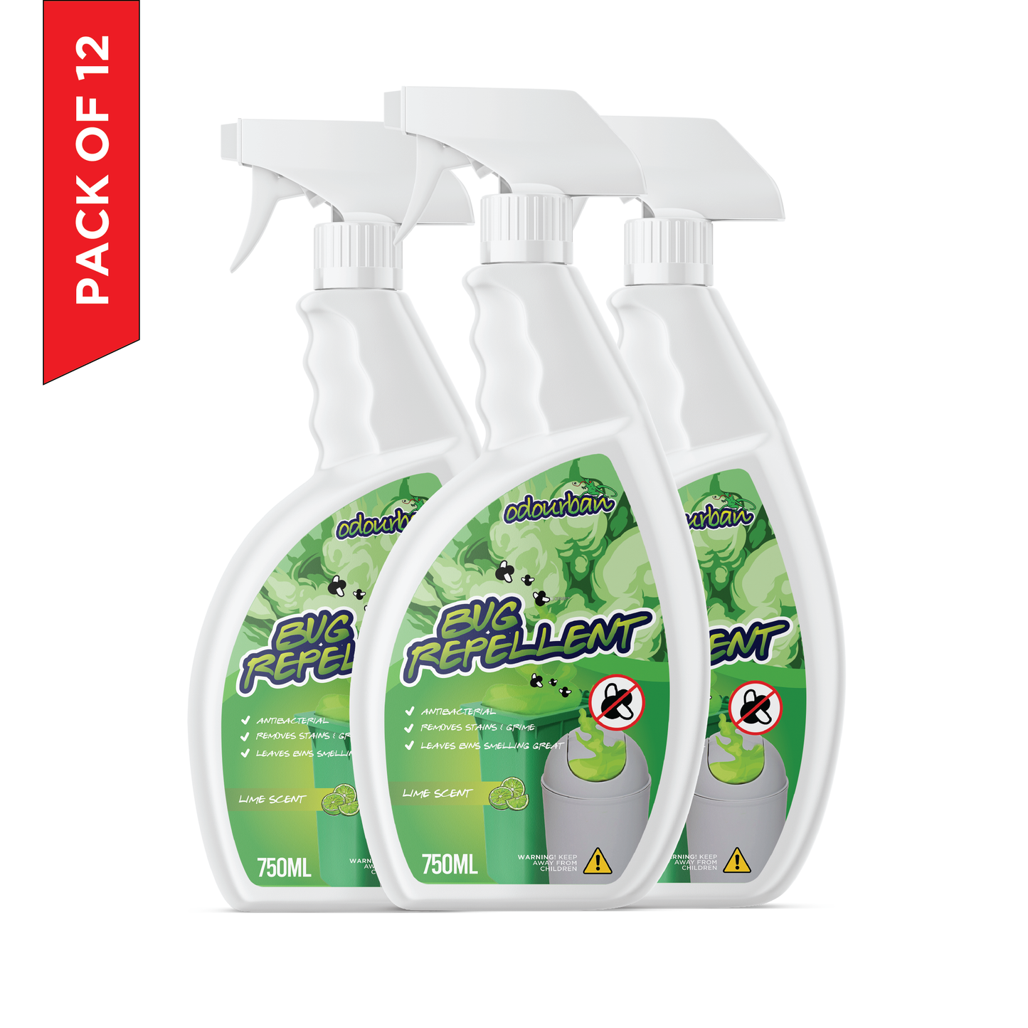 Odourban Bug Repellent Lime - Pack of 12