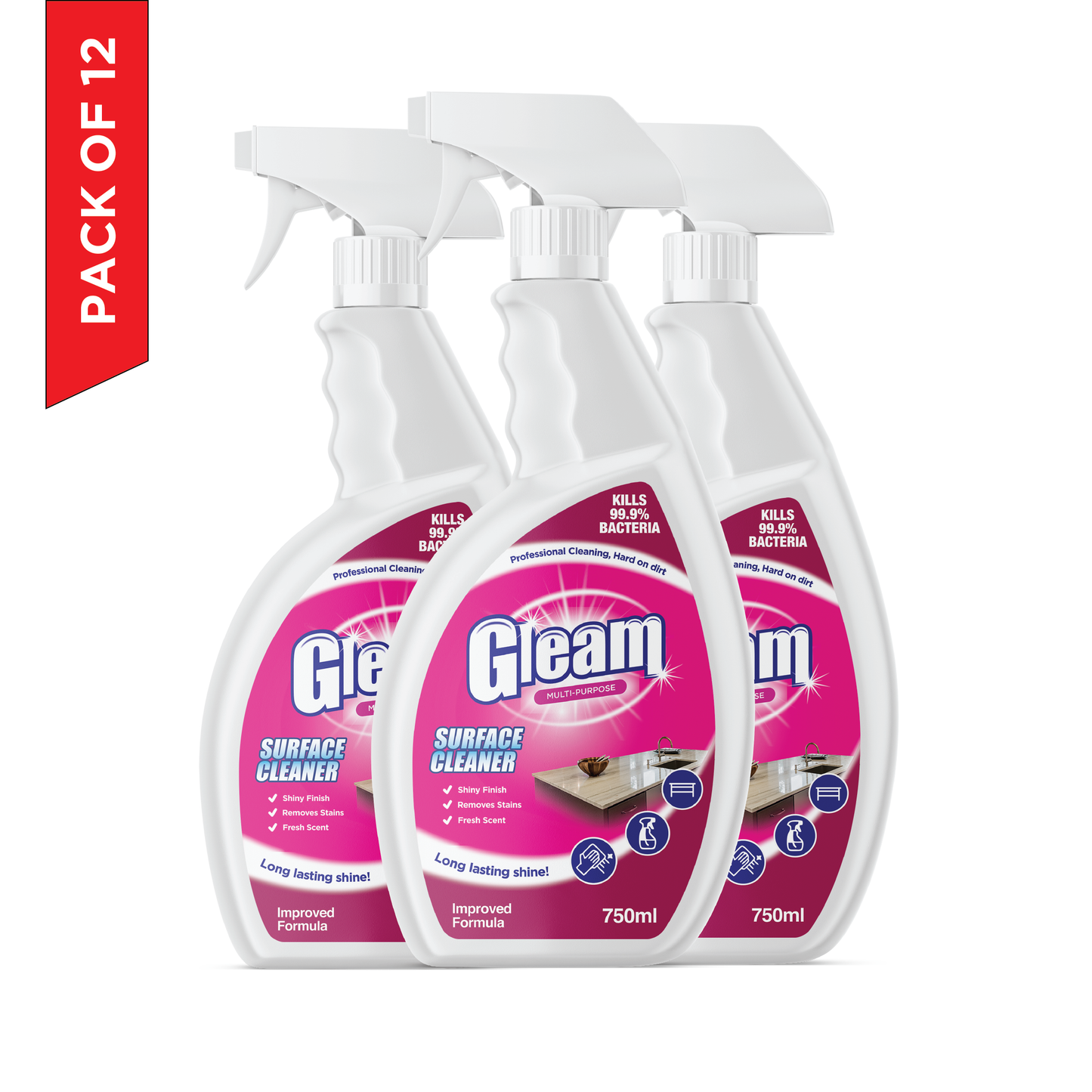 Gleam Surface Cleaner - Pack of 12