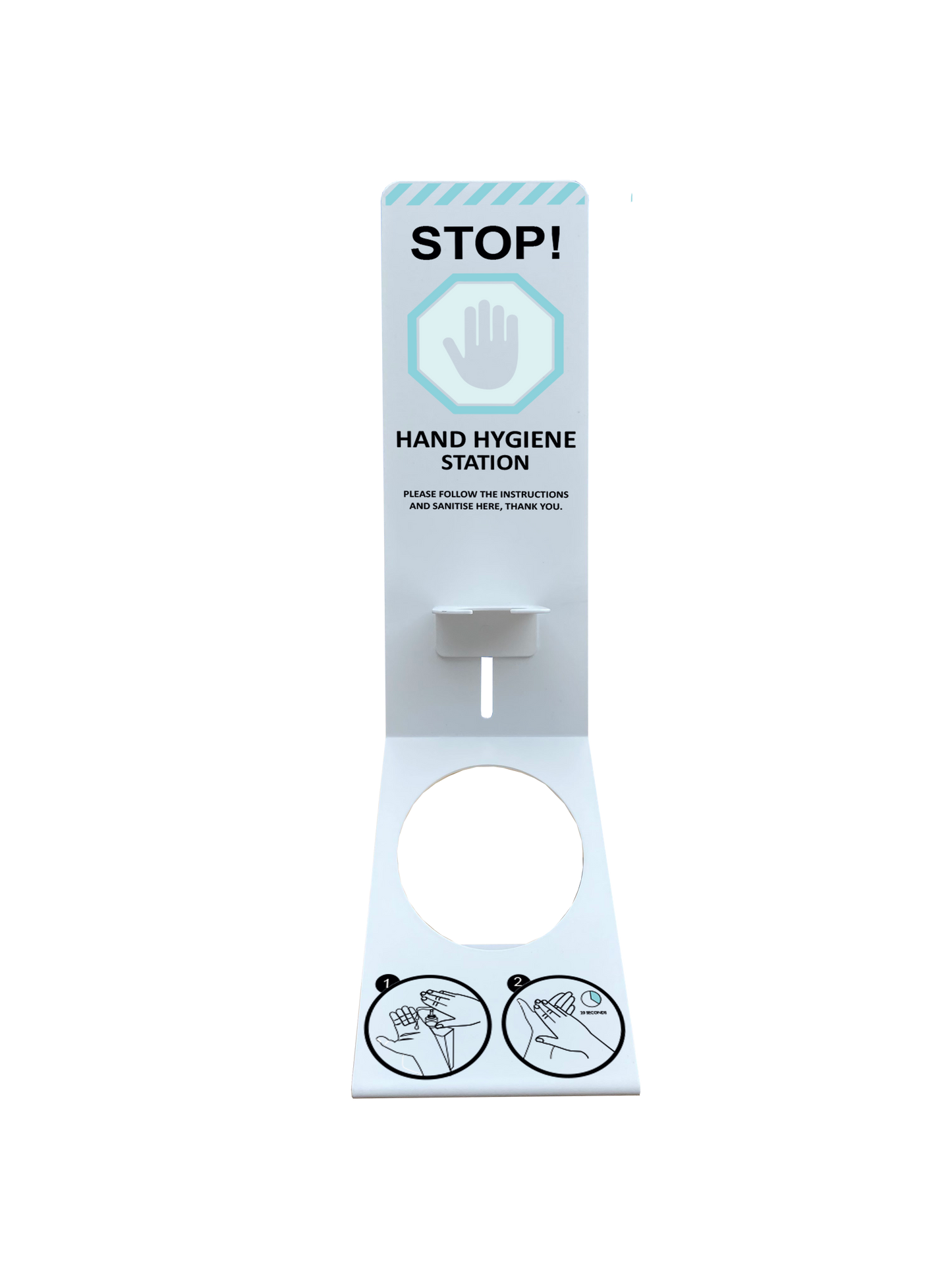 Hand Sanitiser Desktop Counter Dispenser Holder - 500mls included