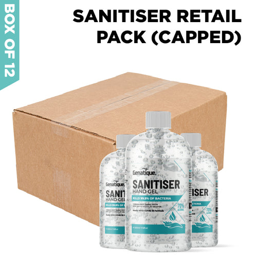 Hand Sanitiser Refill Pack - 12 x Capped Bottles 70% Alcohol (500ml) - £22.20