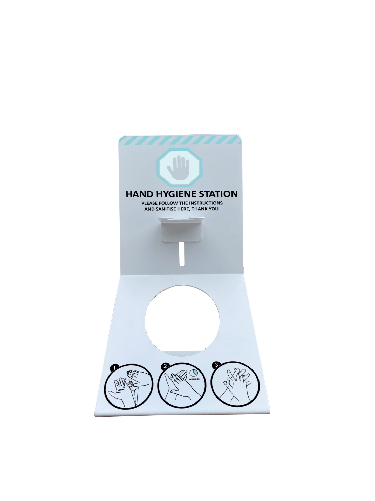 Hand Sanitiser Stand Desktop Counter Dispenser Holder - £15.99 (500mls included)