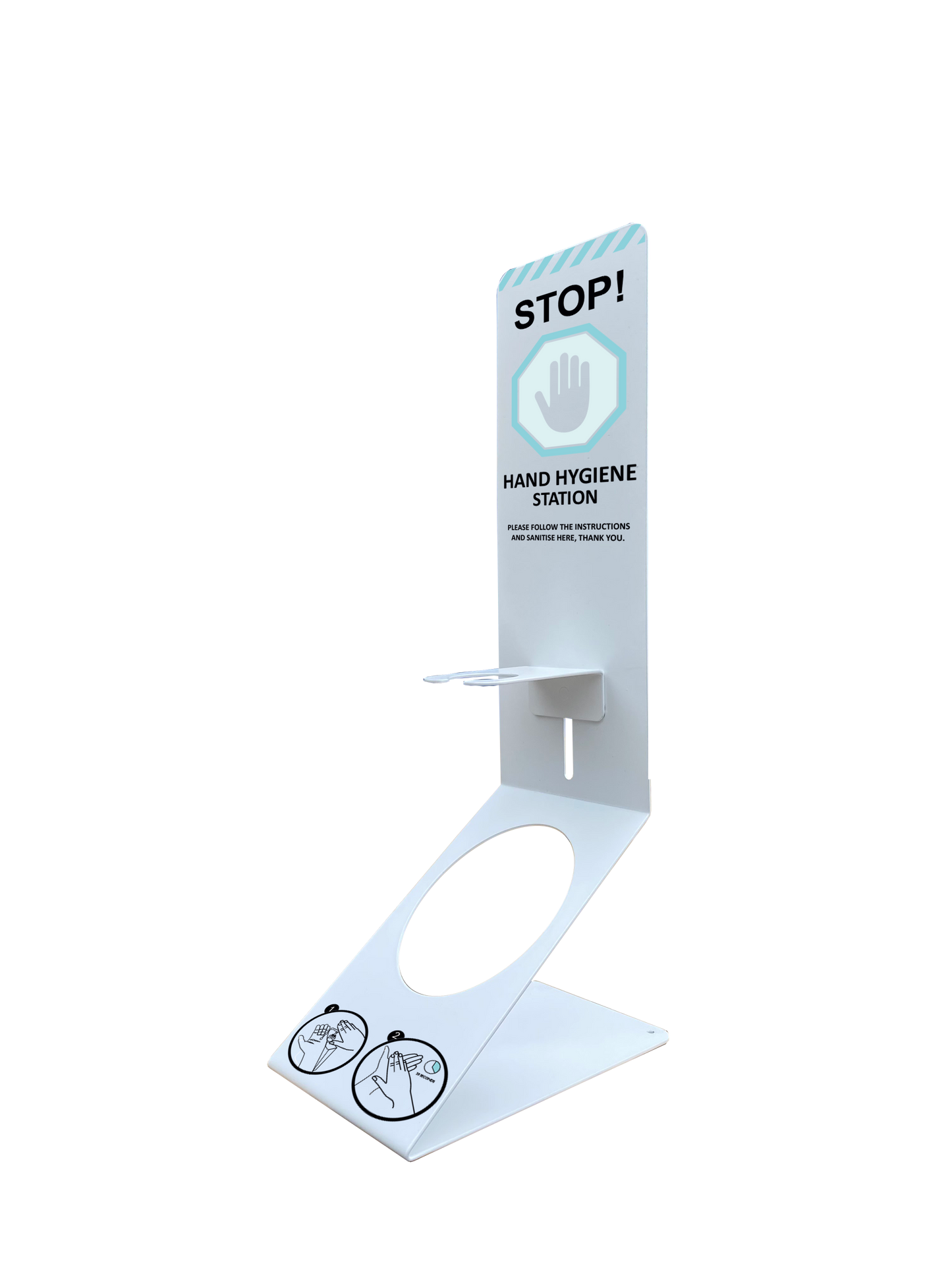 Hand Sanitiser Desktop Counter Dispenser Holder - 500mls included